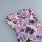 Elara Floral Sequin Embroidered Strapless Maxi Dress - Purple Avalabel