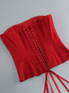 Clegg Red Corset Flower Two-Piece Set - Red Avalabel