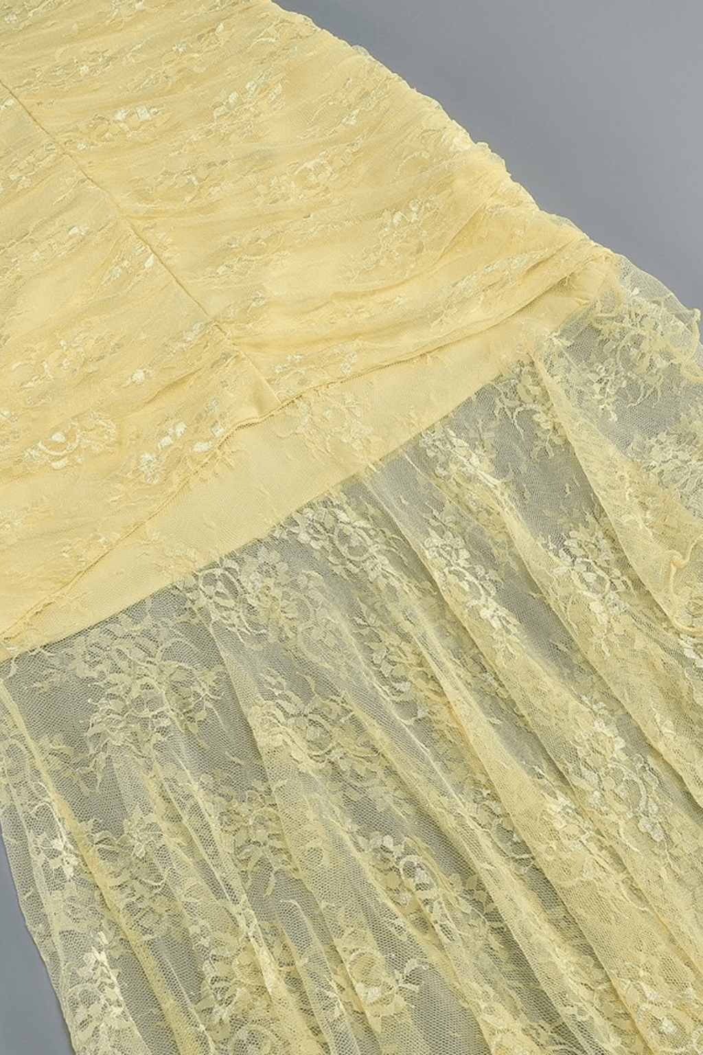 Dulce Yellow Halter Lace Asymmetrical Dress Avalabel