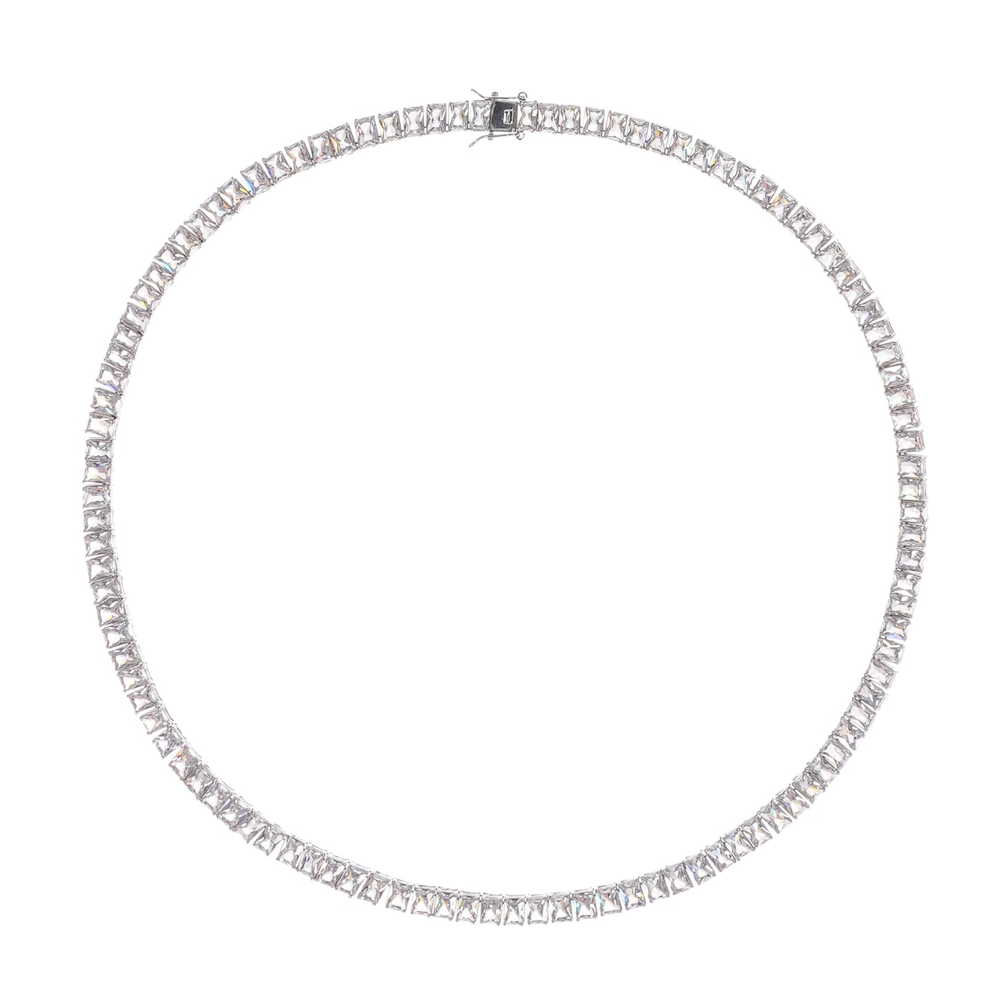 Florence Silver Tone Crystal Embellished Necklace Avalabel