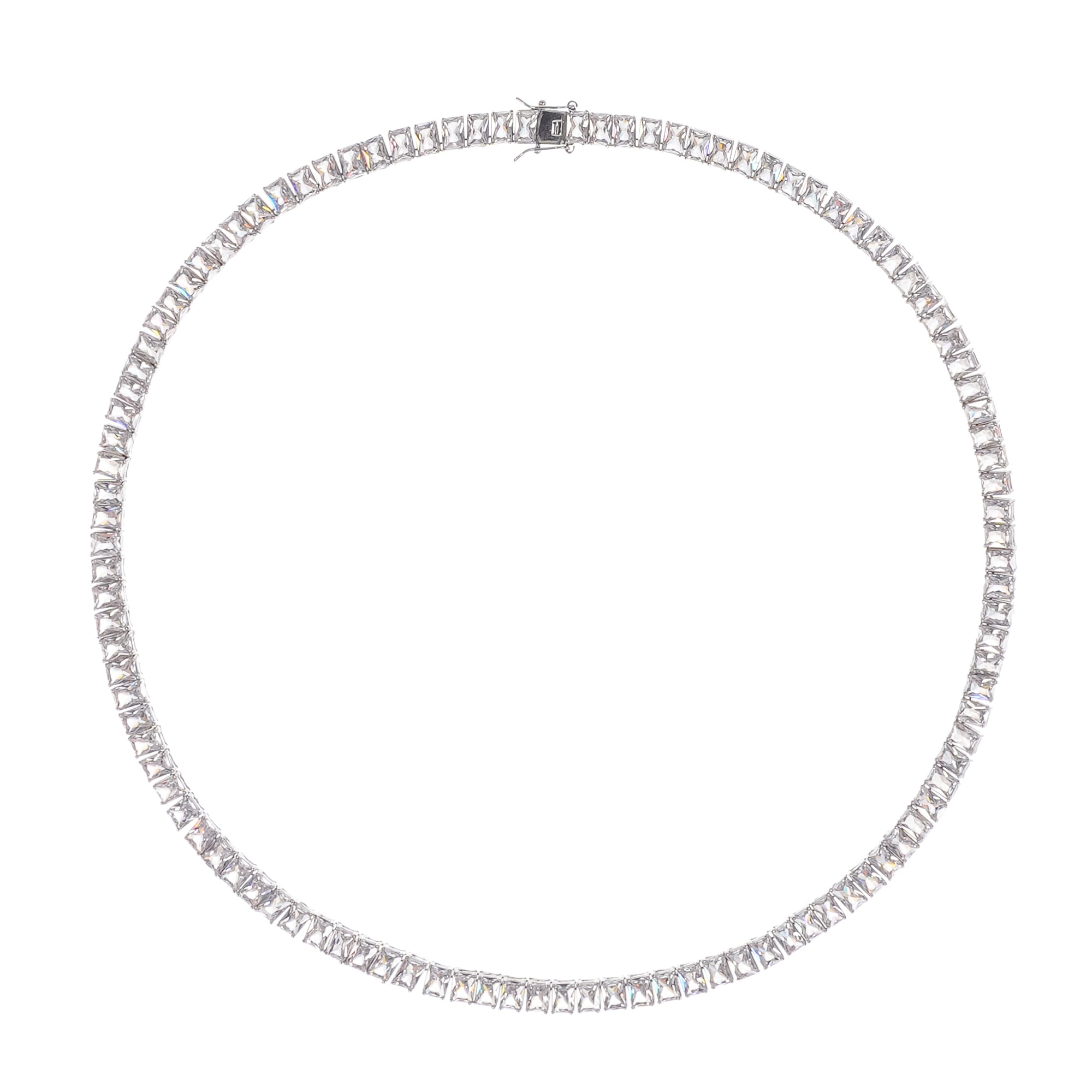Florence Silver Tone Crystal Embellished Necklace Avalabel
