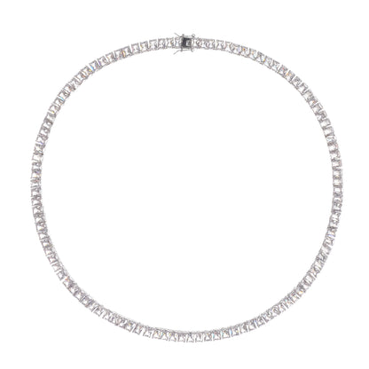 Florence Silver Tone Crystal Embellished Necklace Avalabel