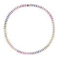 Sandrine Multicolor Crystal Embellished Sterling Silver Necklace Avalabel