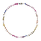 Sandrine Multicolor Crystal Embellished Sterling Silver Necklace Avalabel