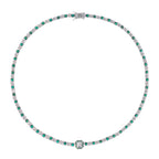Héloïse Green Crystal Embellished Necklace Avalabel
