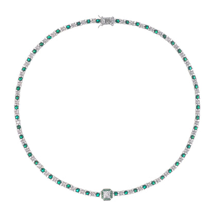 Héloïse Green Crystal Embellished Necklace Avalabel
