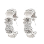 Léa Silver Tone Crystal Embellished Earrings Avalabel