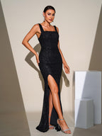 Elegant Sleeveless High Split Prom Dress Avalabel