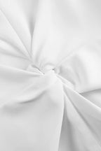Crepe Twist Bodycon Midi Dress in White Avalabel
