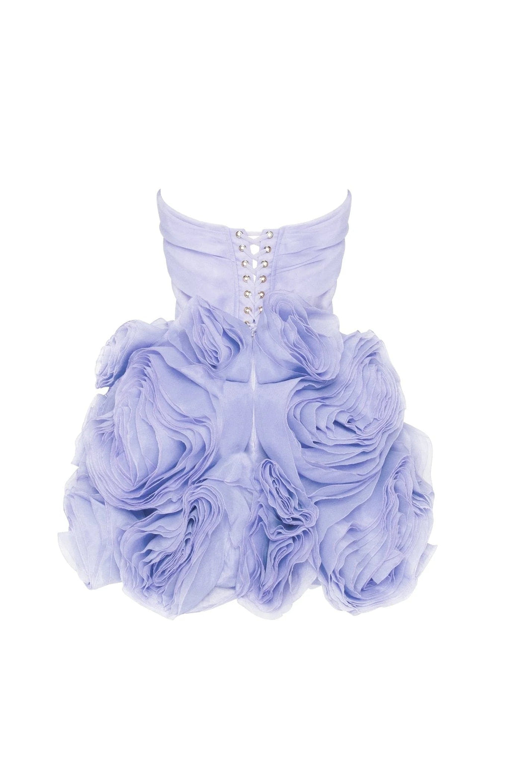Georgia Appliquéd Organza Lavender Mini Dress Avalabel