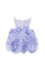Georgia Appliquéd Organza Lavender Mini Dress Avalabel