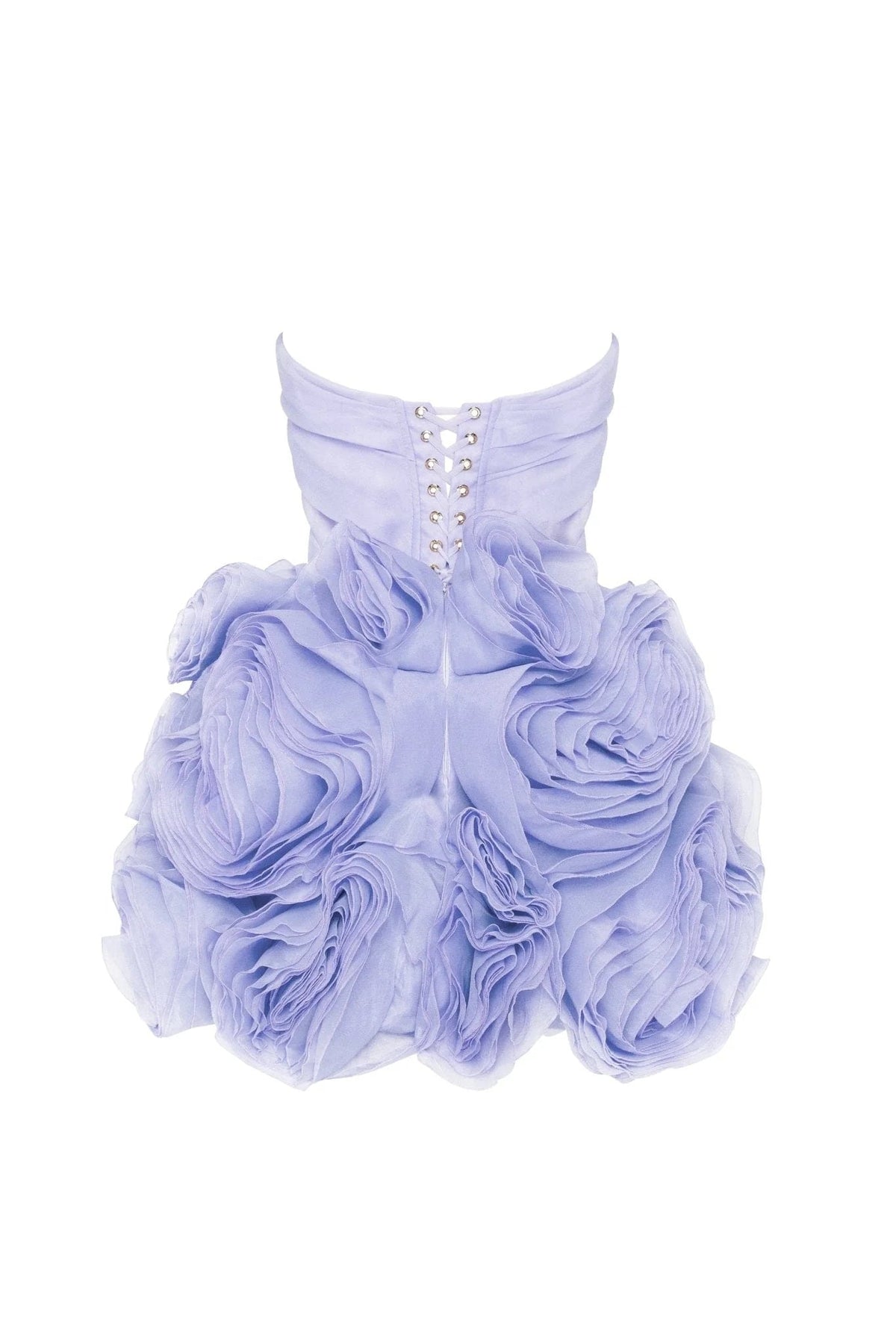 Georgia Appliquéd Organza Lavender Mini Dress Avalabel