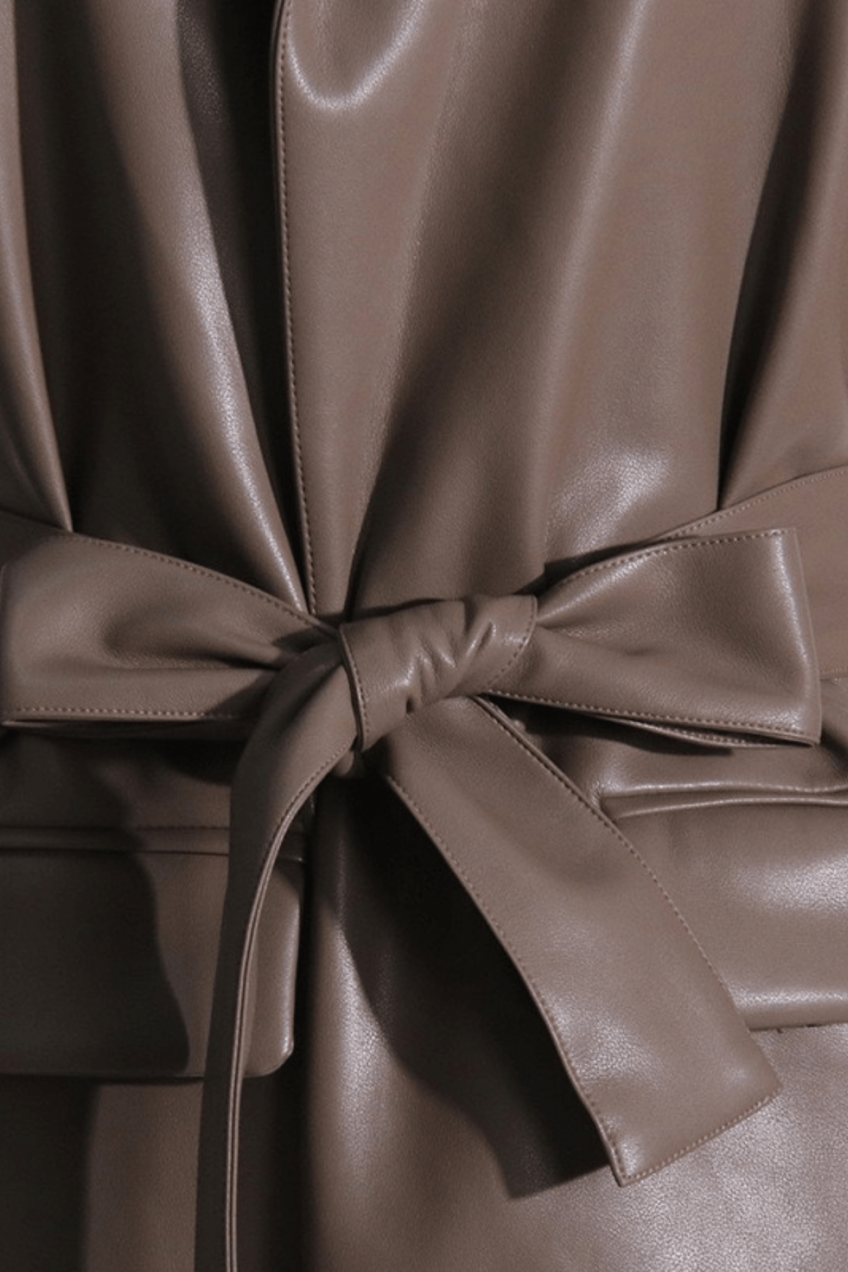 Amy Faux Leather Lapel Sleeveless Jacket Avalabel