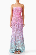 Off-Shoulder Sleeveless Gradient Dress Avalabel