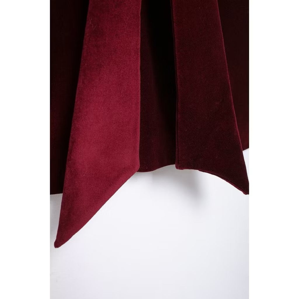 Milan Velvet Top In Wine Red Avalabel