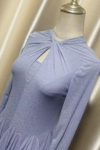 Long Sleeve Mini Dress In Grey Avalabel