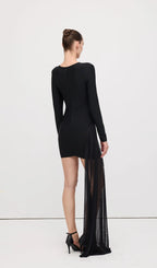 rebecca black Asymmetrical With rhinestone Embellishments Mini Dress Avalabel
