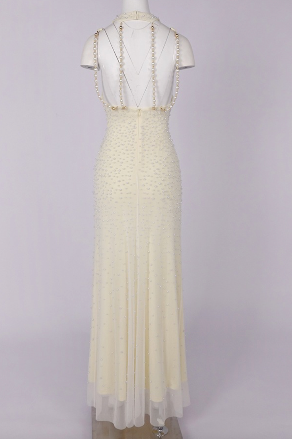 Saskia Pearl Embellished Off Shoulder Mermaid Dress Avalabel