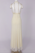 Saskia Pearl Embellished Off Shoulder Mermaid Dress Avalabel
