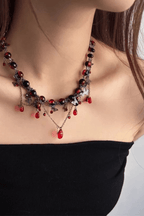 Gothic Layered Beaded Choker Avalabel