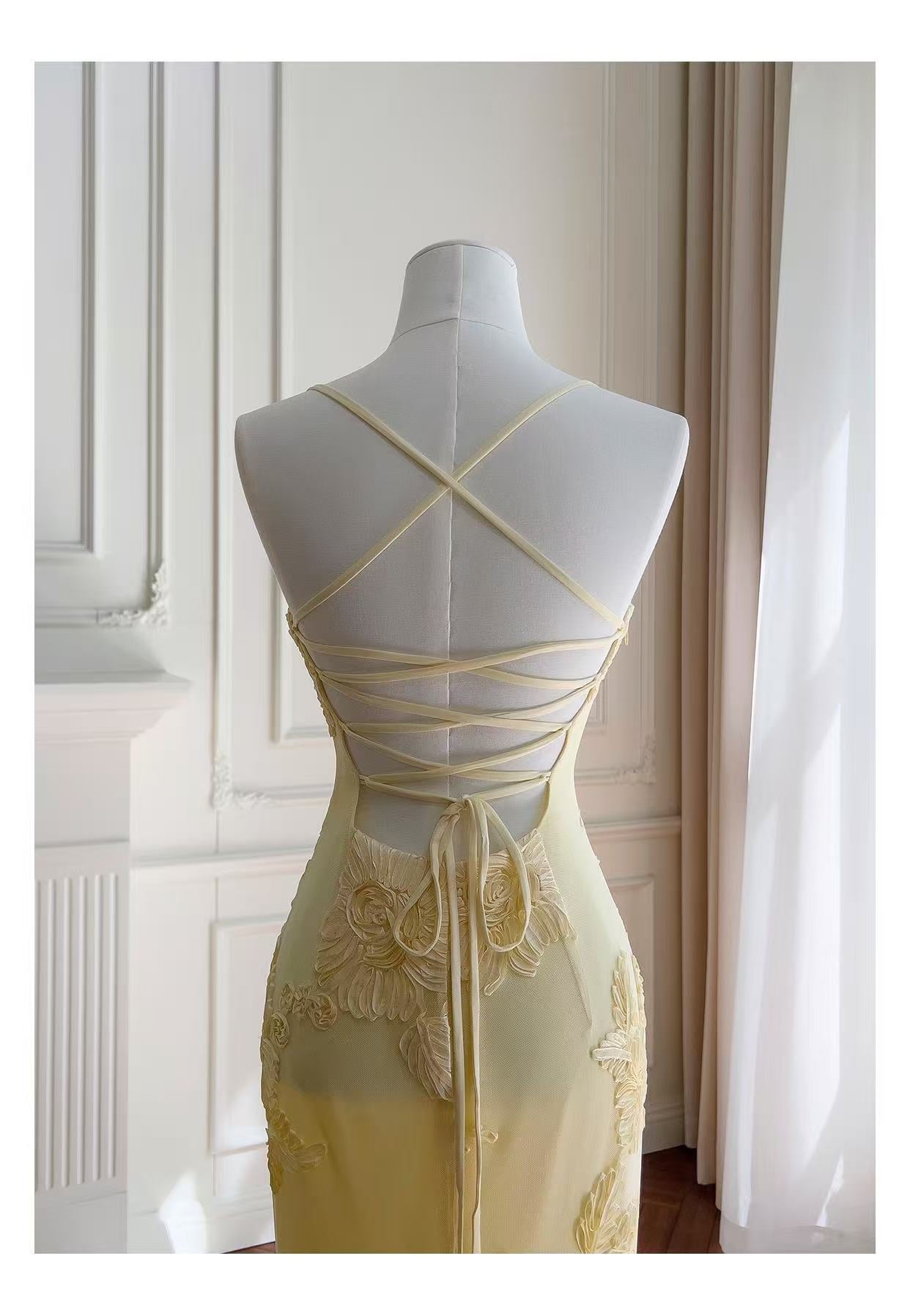 Nefertiti Maxi Dress - Lemon