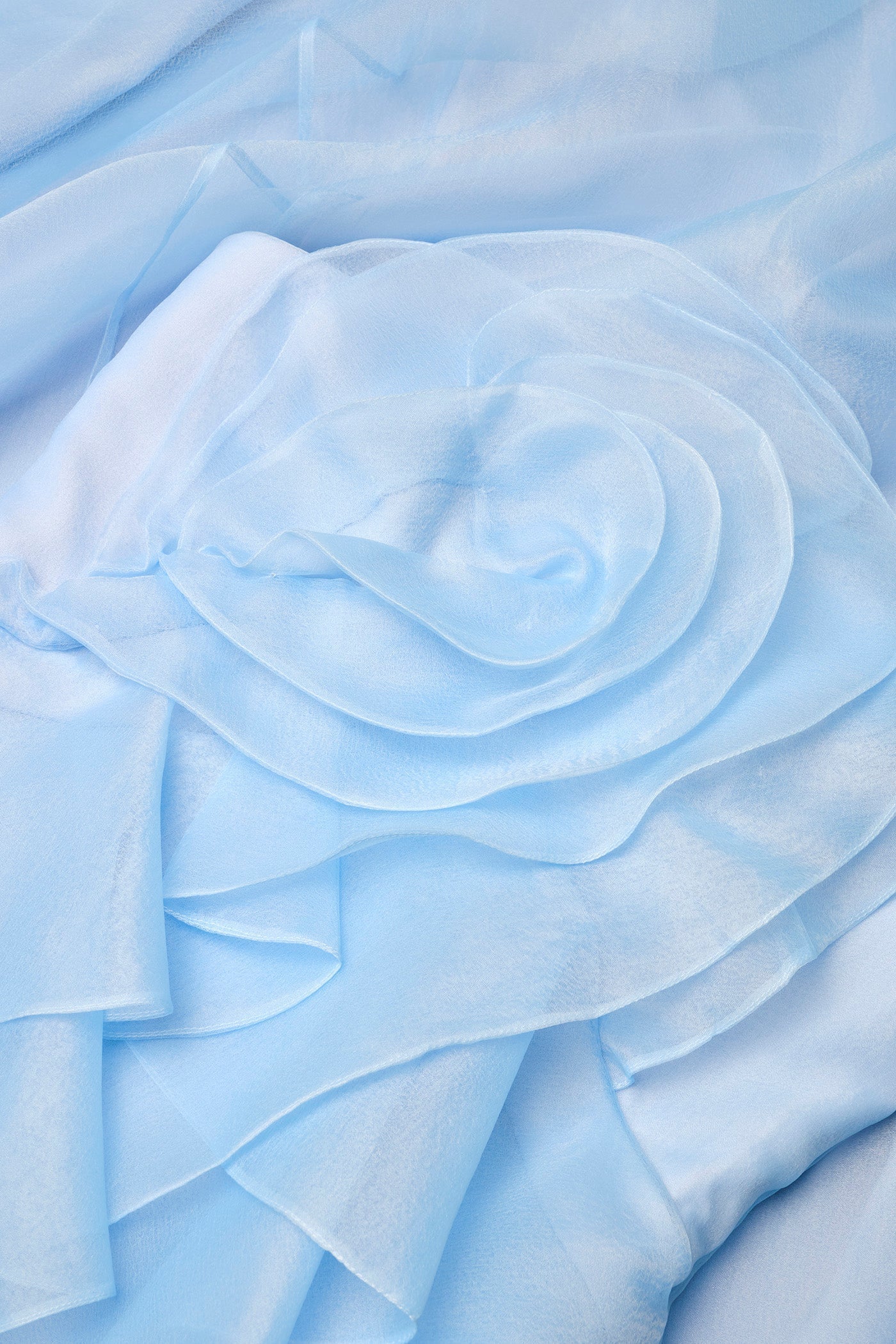 Mandy Off-Shoulder Flower Ruffle Maxi Dress - Blue Avalabel