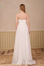 Kristin 3D Floral Spaghetti Strap Pleated Maxi Dress Avalabel