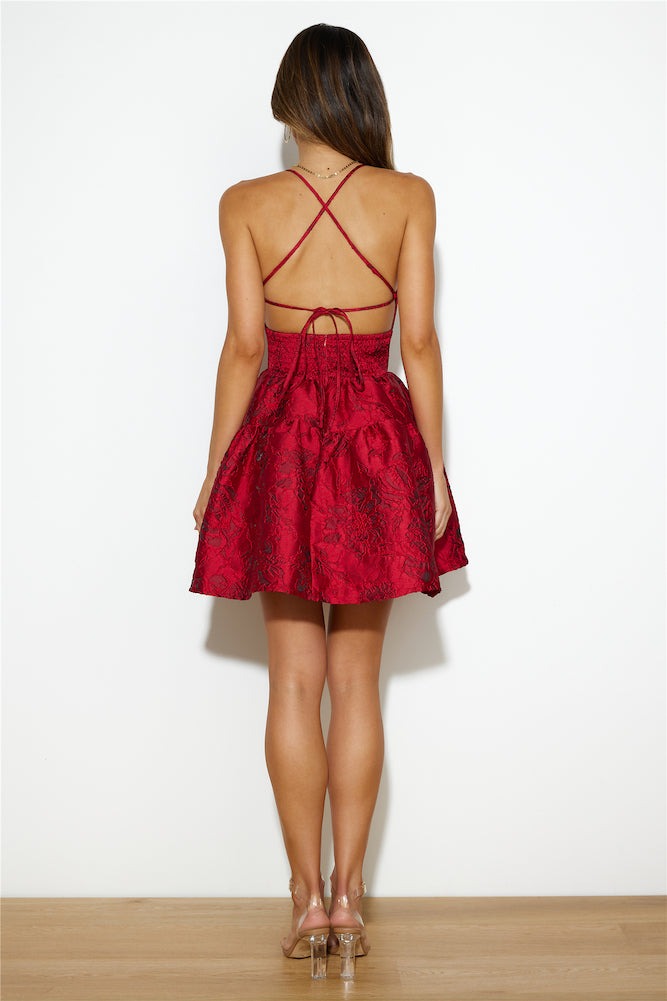 Jacquard dopamine slip mini dress Avalabel