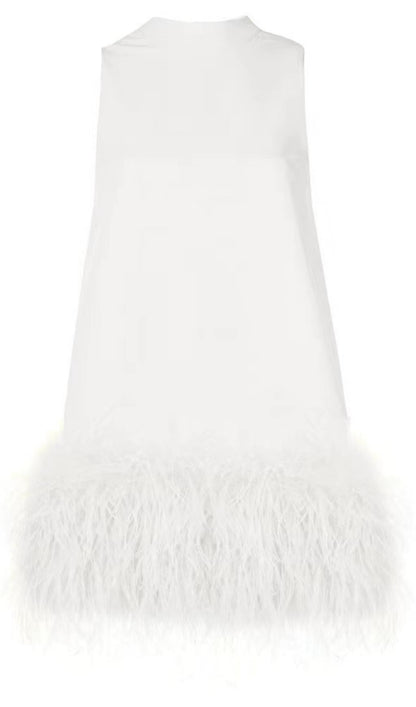 FEATHER MINI DRESS