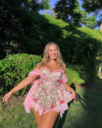 The Rosetta Silk Mini Dress Avalabel