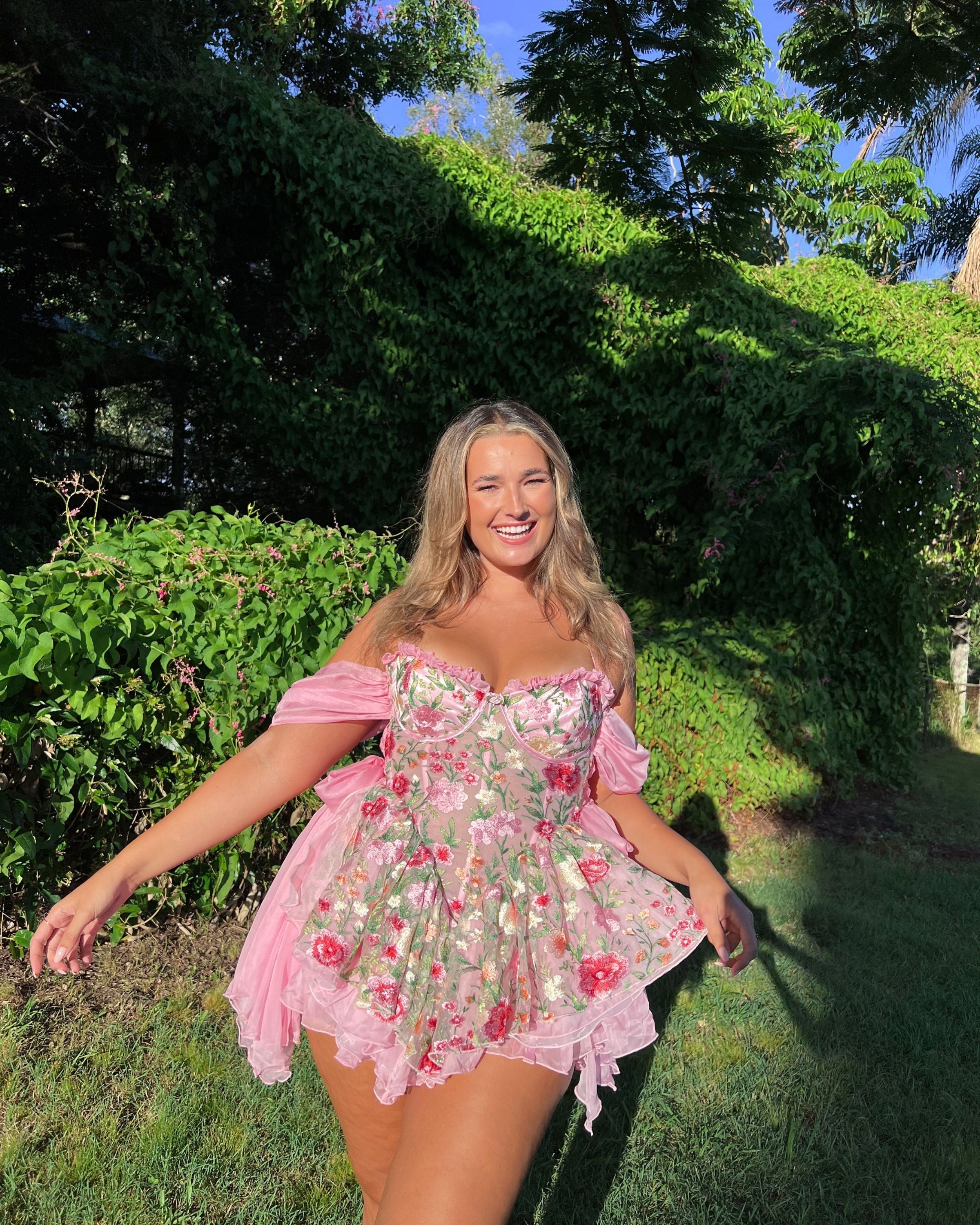 The Rosetta Silk Mini Dress Avalabel