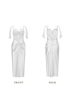 alexandra satin Corset Dress in white Avalabel