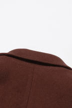 Karin Brown Double Breasted Long Wool Coat Avalabel