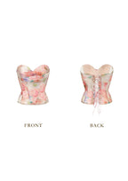 florence Floral Mirror Corset skirt set Avalabel