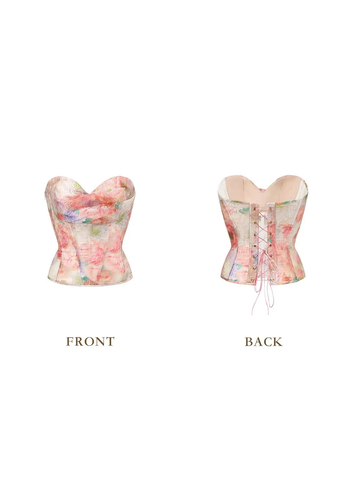 florence Floral Mirror Corset skirt set Avalabel