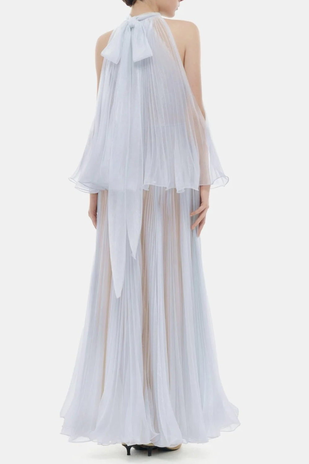 Belinda Violet Pleated Tulle Sleeveless Maxi Dress Avalabel