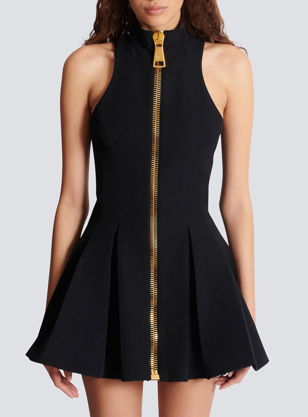 Carol Black Halterneck Dress in Grain Avalabel