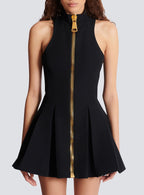 Carol Black Halterneck Dress in Grain Avalabel