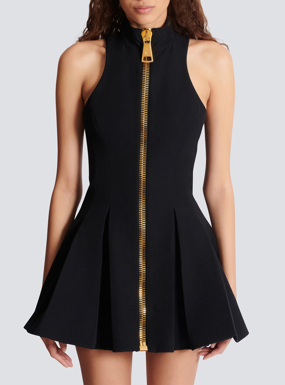 Carol Black Halterneck Dress in Grain Avalabel