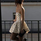Lumi Dot Strapless Mini Dress Avalabel