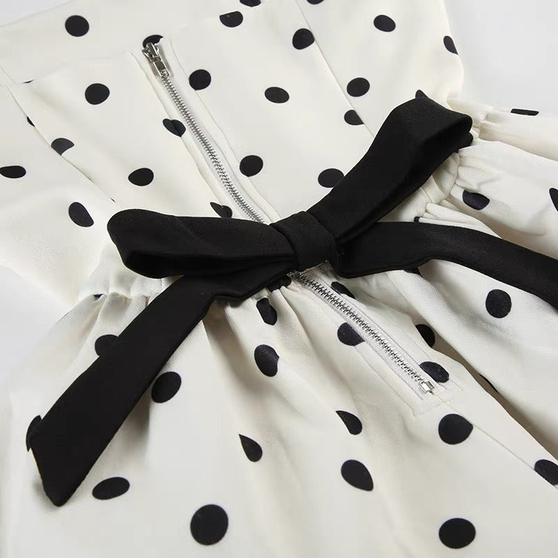 Lumi Dot Strapless Mini Dress Avalabel