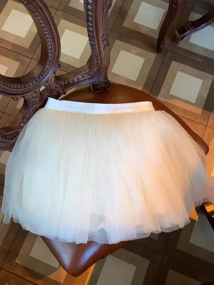 3D Flower Rhinestone Corset & Tulle Tutu Two-Piece Set