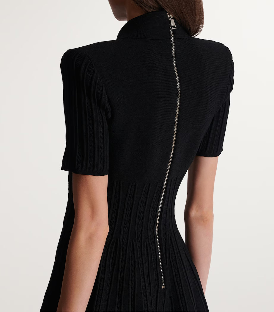 Kristin Black Knitted Mini Dress Avalabel