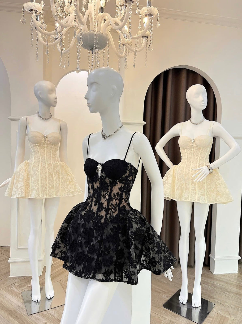 Camilla Corset Lace Mini Dress Avalabel