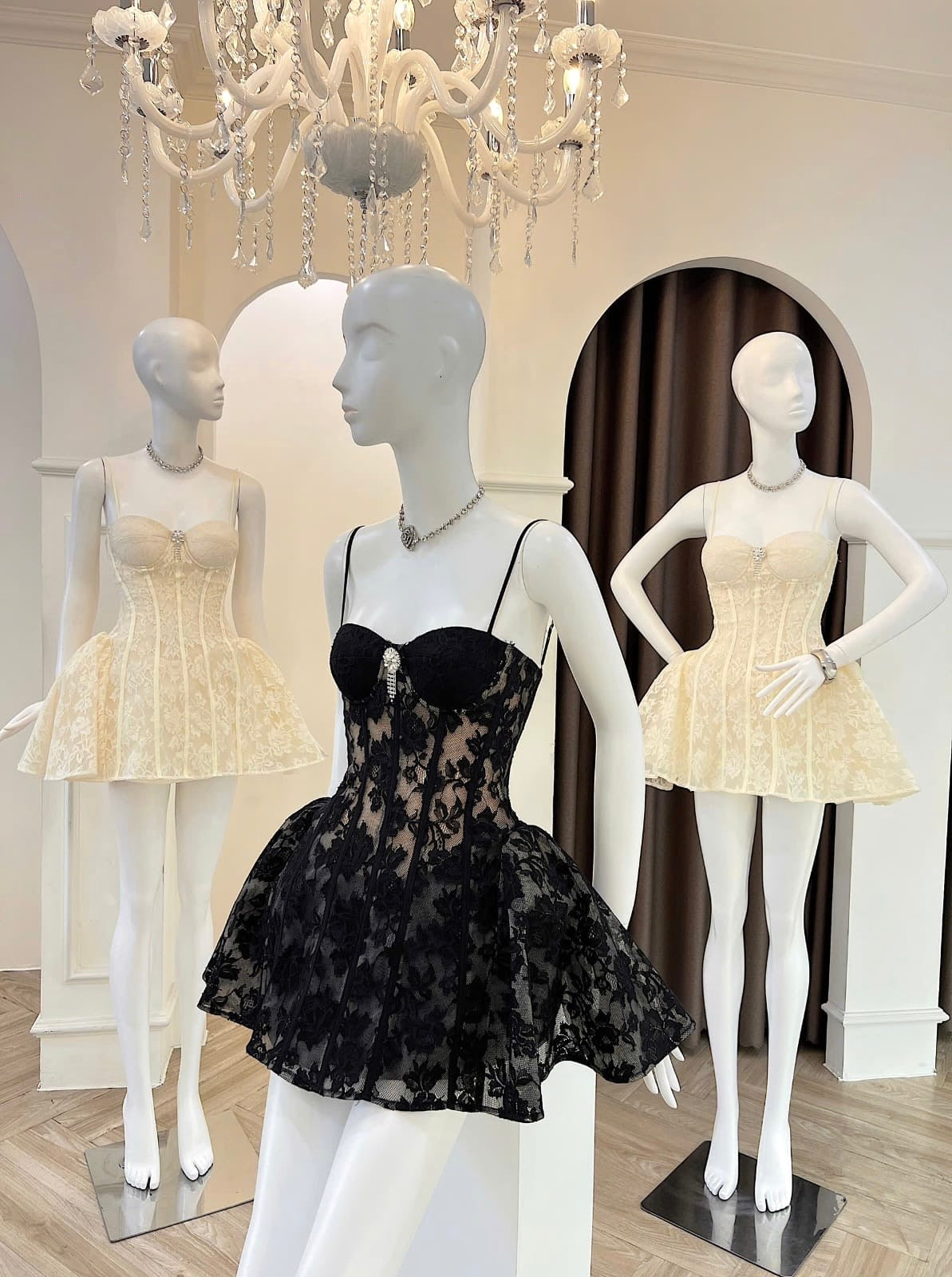 Camilla Corset Lace Mini Dress Avalabel