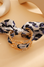 Leopard Silk Bow Textured Gold Bracelet Avalabel