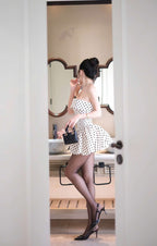 Lumi Dot Strapless Mini Dress Avalabel