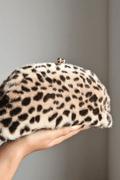 Leopard Print Faux Fur Clutch Avalabel