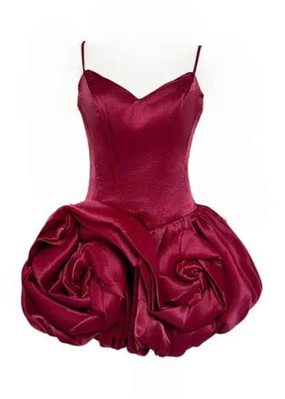 doreen 3d flower bud mini dress