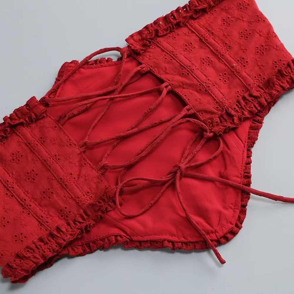 Elva Playsuit - Red